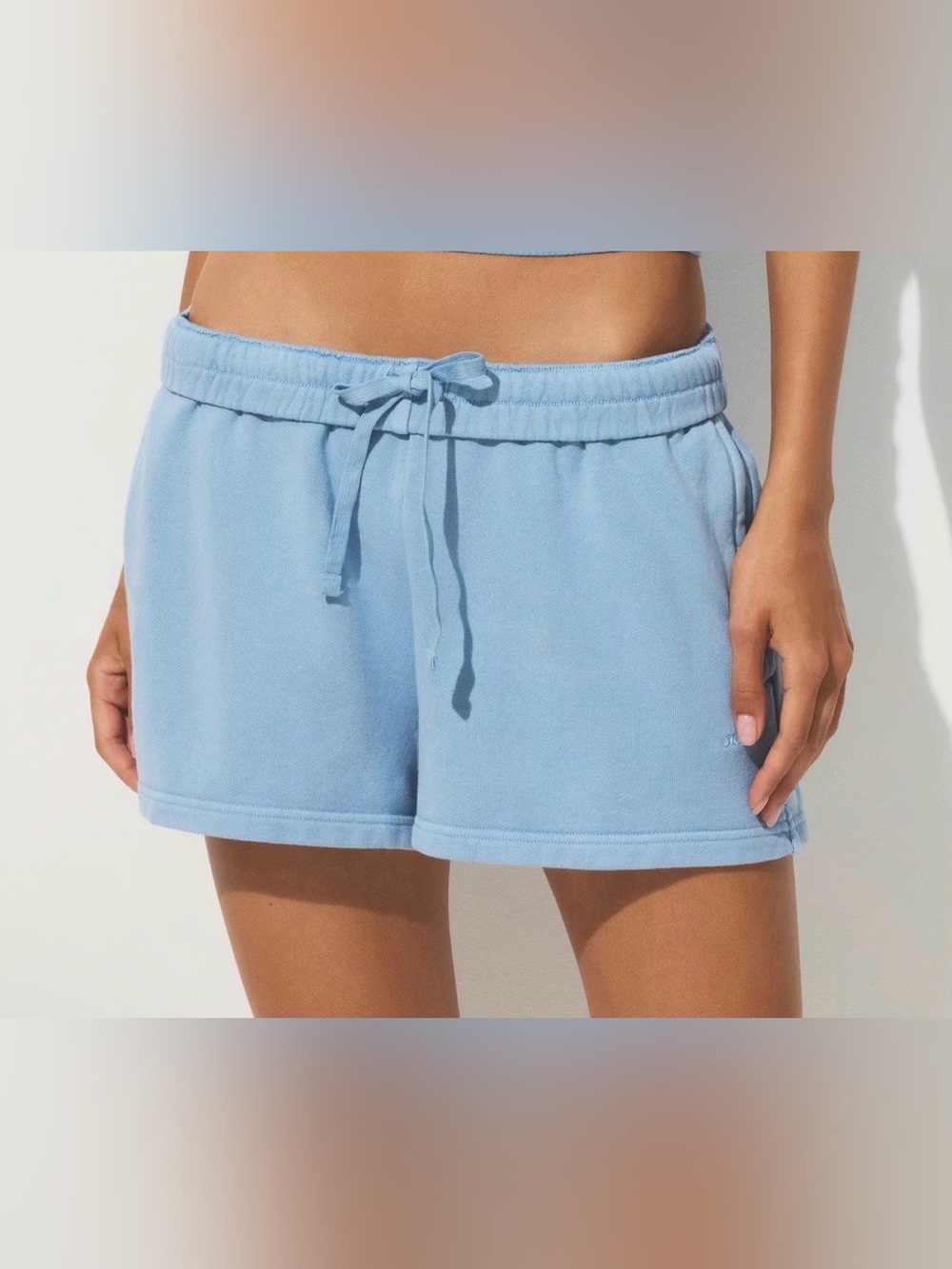 NWT SKIMS French Terry Shorts in Blue Bell (LG)